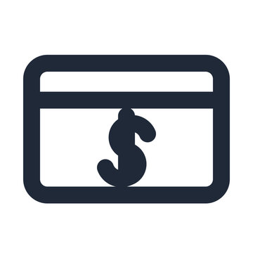 Project budget line icon, project management outline symbol