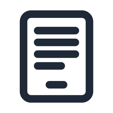 E reader line icon, device outline symbol