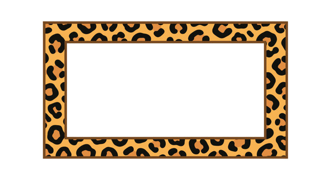 Leopard print picture frame border.