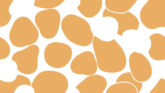 Abstract orange pebble pattern background with white space &ndash; seamless texture for design and photography projects. Flat vector illustration EPS 10.
