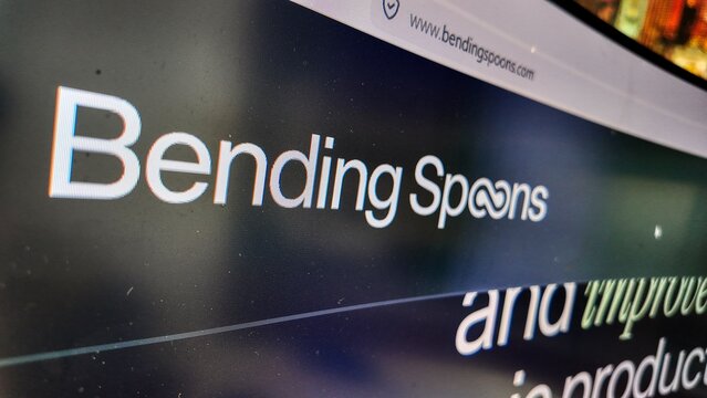 a computer screen with Bending Spoons website displayed...Bending Spoons S.p.A. is an Italian technology conglomerate founded in 2013