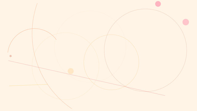 Minimalist geometric background featuring thin intersecting arcs and soft pastel circles on a light cream surface for a clean modern aesthetic design