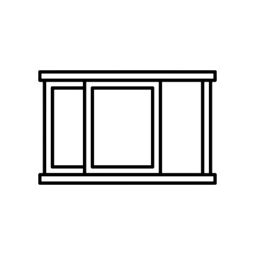 Simple Line Drawing of a Window.