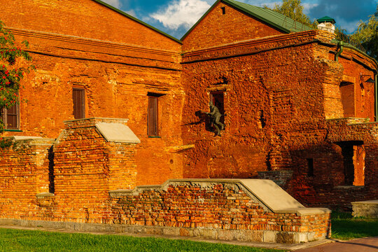 Brest, Belarus - 09.16.2025: Ruins in the Brest Fortress