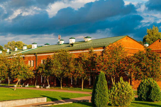 Brest, Belarus - 09.16.2025: Ruins in the Brest Fortress