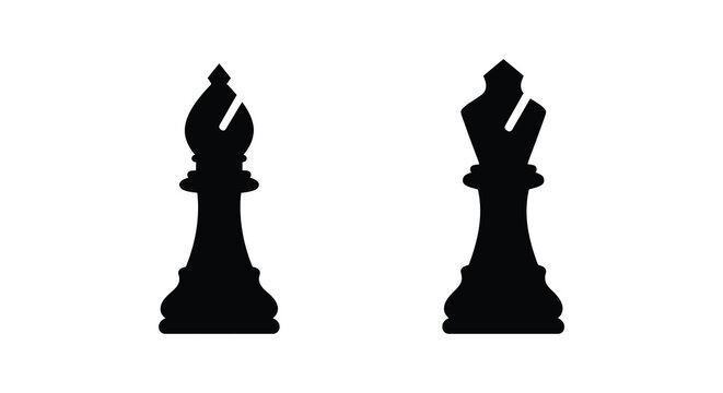 Two chess king silhouettes against a white background a classic game piece representation silhouette strategy checkmate