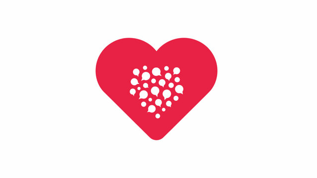 Red Heart with White Dots Inside.
