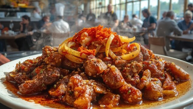 Classic Edirne liver fried with onions and seasonings.