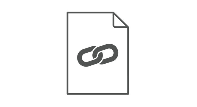 Chain link on paper document.