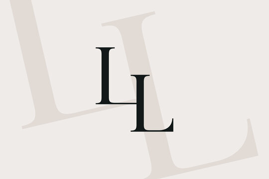 LL letter logo icon design. Classic style luxury initials monogram.