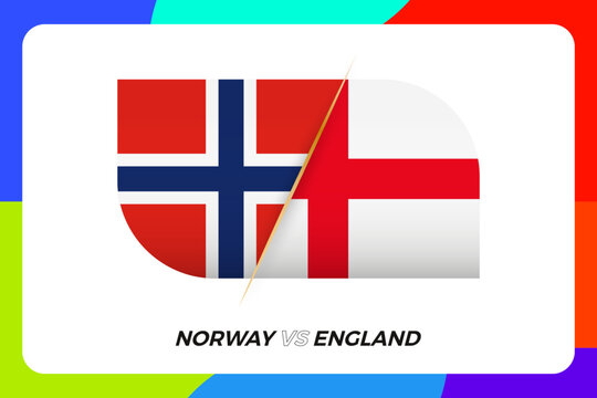 Norway vs England International Sports Tournament Icon.