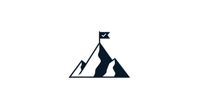 Mountain Peak Flag Symbol Achievement.
