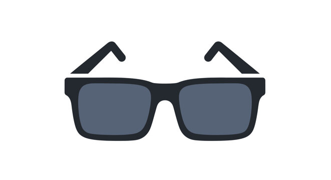 Black sunglasses with dark lenses.
