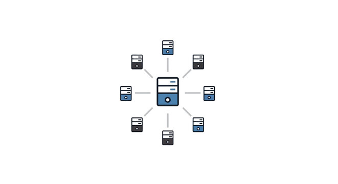 Network server system database connection.