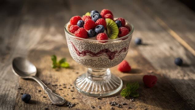 Cup of chia pudding
