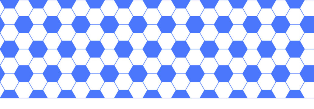 Goal pattern soccer ball bee net lace hexagon honeycomb football comb background. This stock illustration features a honeycomb hexagon texture on a white wall backdrop with a soccer ball.