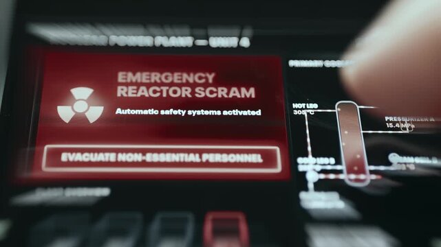 Emergency Reactor SCRAM has been initiated, System status indicates a severe containment leakage