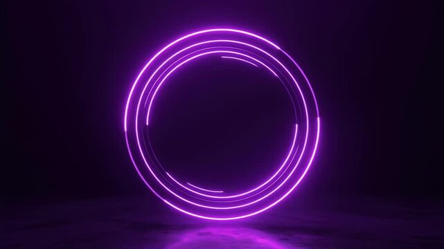 Pulsing concentric rings animation in purple gradient