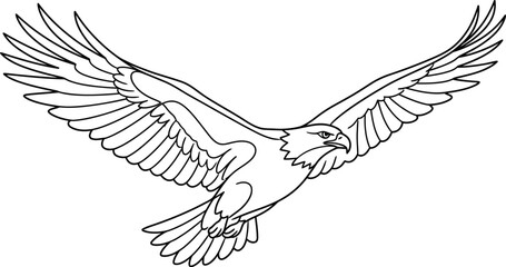 Obraz premium vector illustration of an eagle