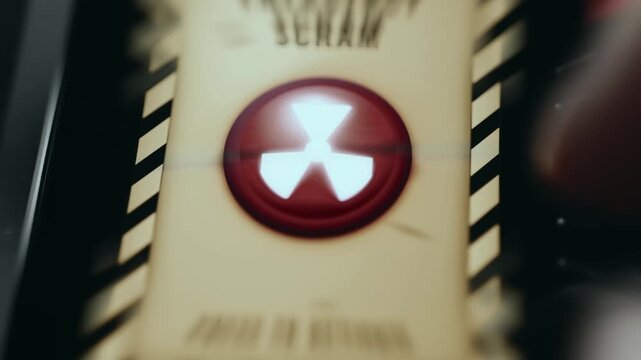 Red SCRAM button being activated