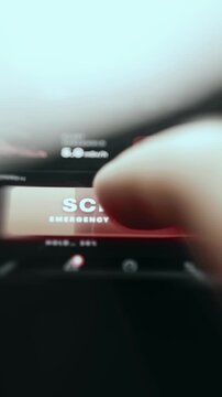 Emergency reactor shutdown triggered by pressing and holding the SCRAM button