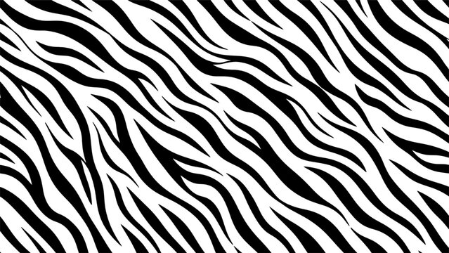Black and white zebra stripe pattern seamless background design