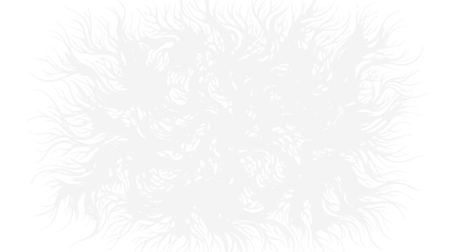 Abstract organic wispy tendrils, intricate white fractal pattern on white background