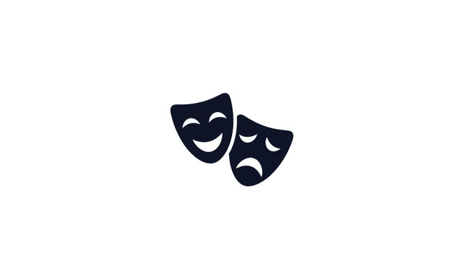 Theatrical comedy and tragedy masks.