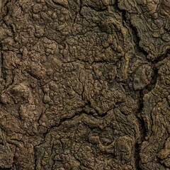 Fototapeta premium Hyper-Dense Protective Plant Resin Stratum. Extreme Macro Mud Ginger Brown Solidified Organic Self-Healing Matrix. 8K