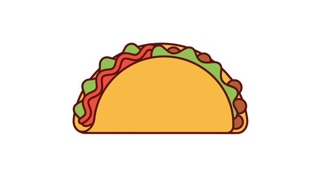 Taco with lettuce and tomato filling.