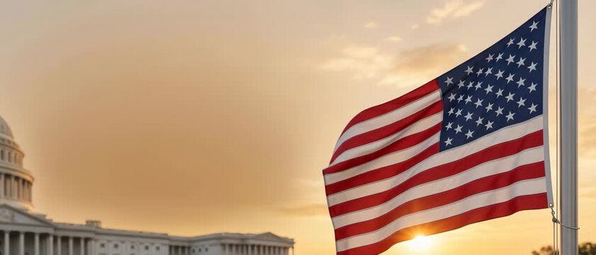 American flag usa patriotism sunset sky us america anniversary independence government 250 celebration freedom. american united independence. patriotic democracy celebration, freedom liberty festive