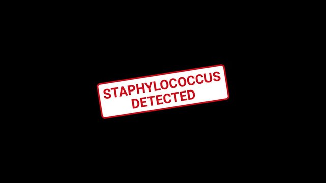 Staphylococcus Detected Animated Stamp