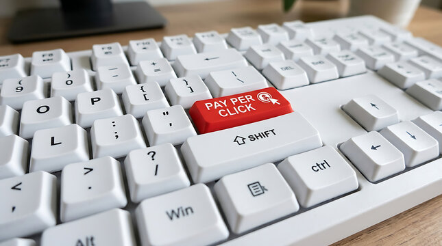Pay Per Click Keyboard Button &ndash; PPC Advertising, Search Engine Marketing and Digital Marketing Concept
