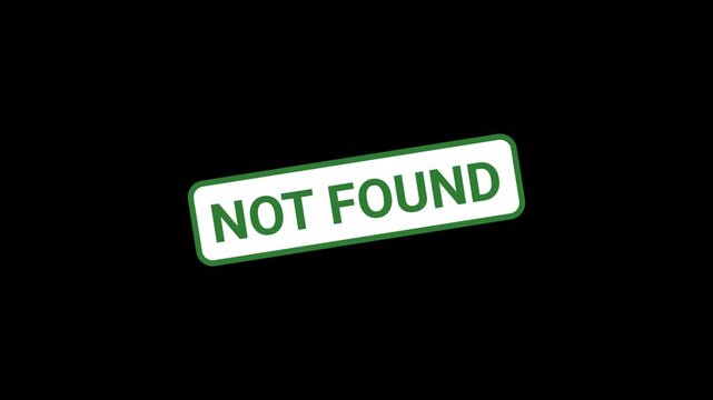 Not Found Animated Stamp