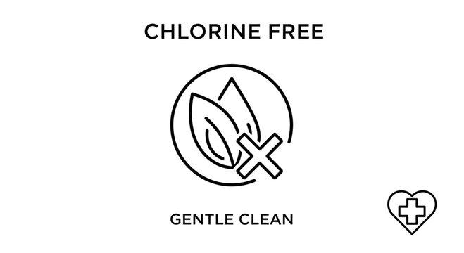Chlorine Free Gentle Clean Icon for Eco Friendly Products