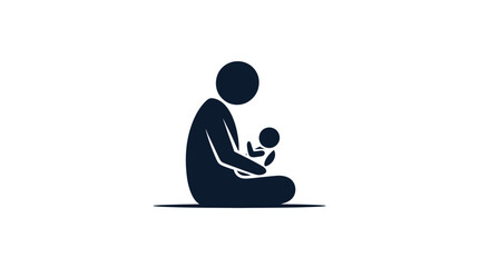Mother holding a baby close.