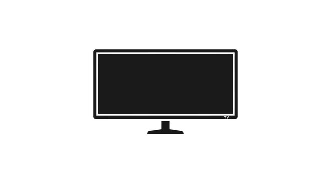 Modern Computer Monitor with Blank Screen.