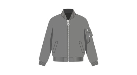 Gray Zippered Jacket with Collar. © tenor