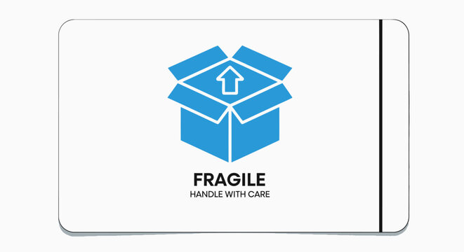 Fragile Handle With Care Shipping Label.