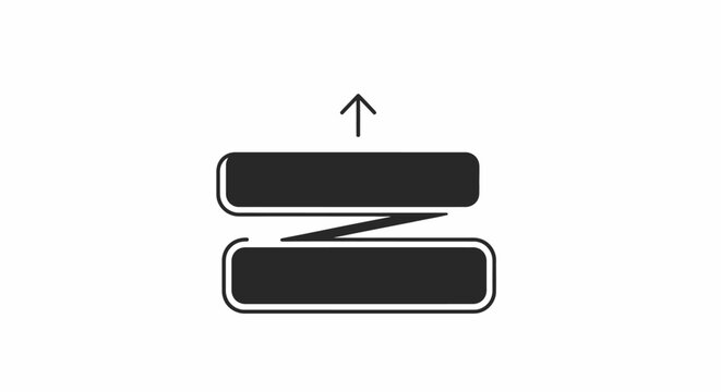 Black and white equal sign symbol.