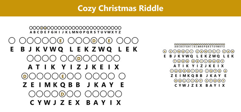 Christmas secret message decoder puzzle educational holiday brain teaser