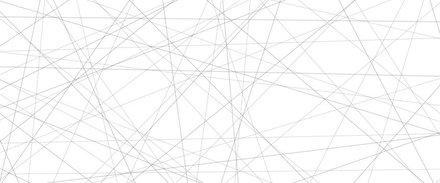 abstract black lines with white background.Creative and geometric shape with white luxury pattern and paper texture design in illustration with white line background line presentation.