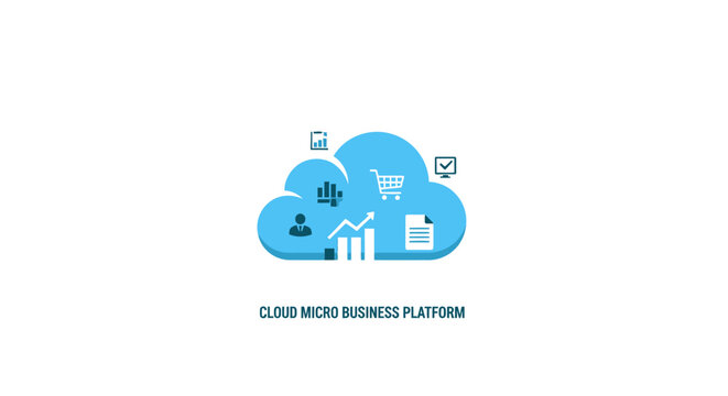 Cloud based business platform logo design.
