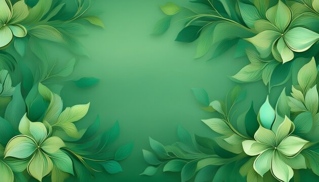 Floraler Gruner Hintergrund Gewischt