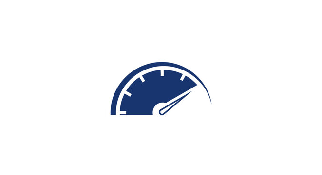 Speedometer gauge with needle indicator.