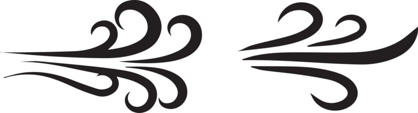 Wind blow line icon fresh vector cloud air isolated speed symbol. Wind blow air line icon logo., vector 