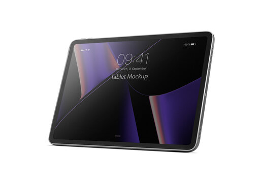 Tablet Horizontal Half Side View Mockup Realistic Design for Brand Presentation