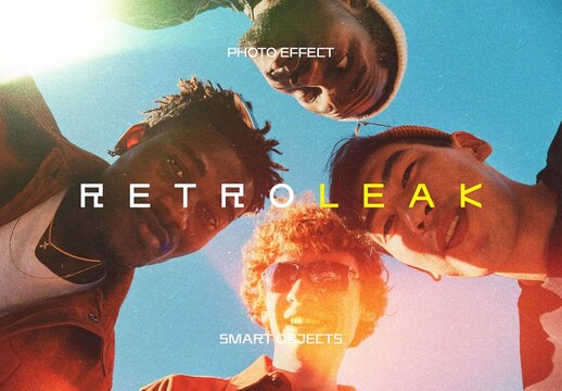 Retro Leaks Photo Effect For Poster And Social Media Design