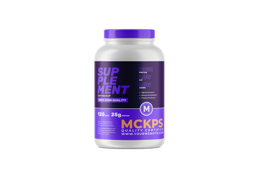 Supplement Jar Mockup for Business Presentation and Commercial Design