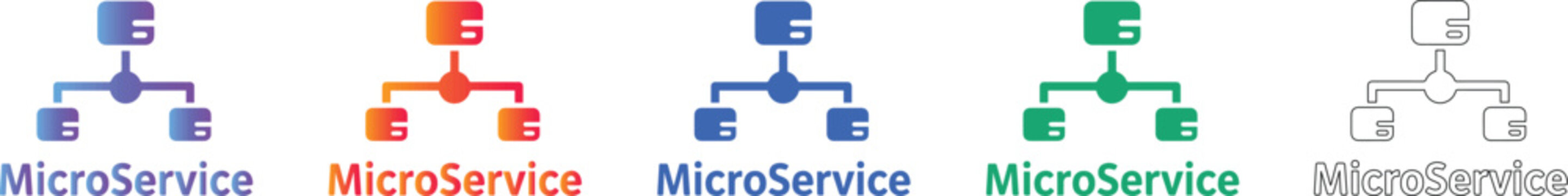 Microservice Architecture Diagram Icons